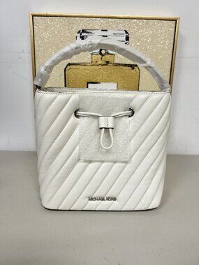 Michael Kors 35FOSU2M8U Suri Medium Bucket Crossbody Quilted Vegan Faux Leather